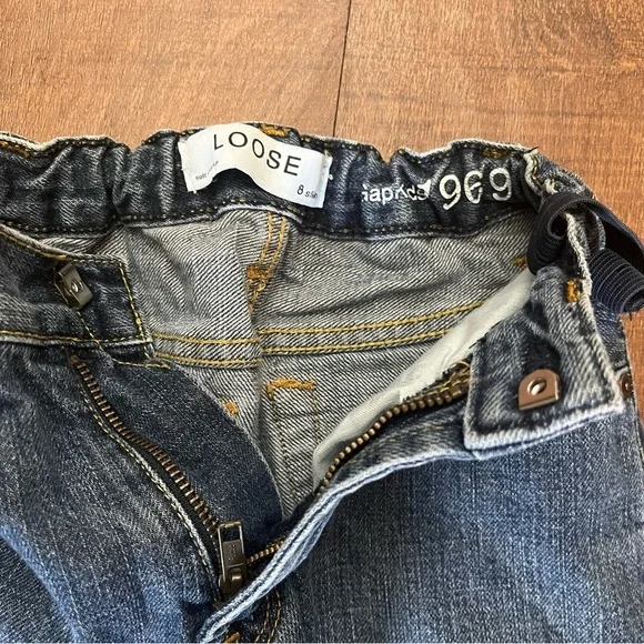 2 pairs boys pants Sz 8 slim jeans dress pants GAP van heusen black blue - Picture 7 of 8